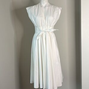 NWOT Kobi Halperin White Polished Cotton full Shirt Dress
Size small